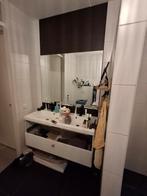 Landelijk wit badkamermeubel met wastafel, Ophalen, Gebruikt, 100 tot 150 cm, Minder dan 100 cm