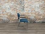 Ahrend Buisframe Sledestoel blauw bij TheReSales, Huis en Inrichting, Blauw, Metaal, Ophalen of Verzenden, Zo goed als nieuw