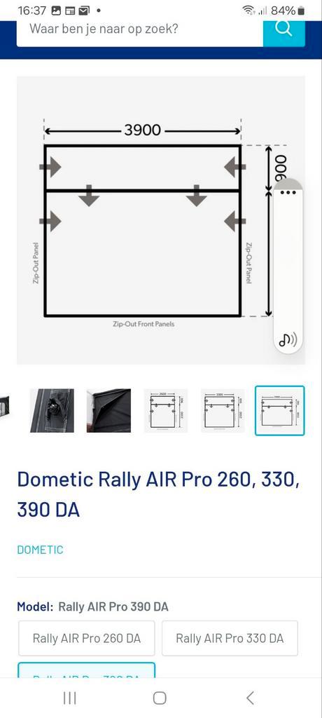 Gebruikte Dometic rally air pro 390 drive away, Caravans en Kamperen, Camper-accessoires, Ophalen