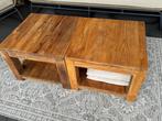 Teak houten tafels 2 stuks, Huis en Inrichting, Ophalen, 50 tot 100 cm, Zo goed als nieuw, Minder dan 50 cm