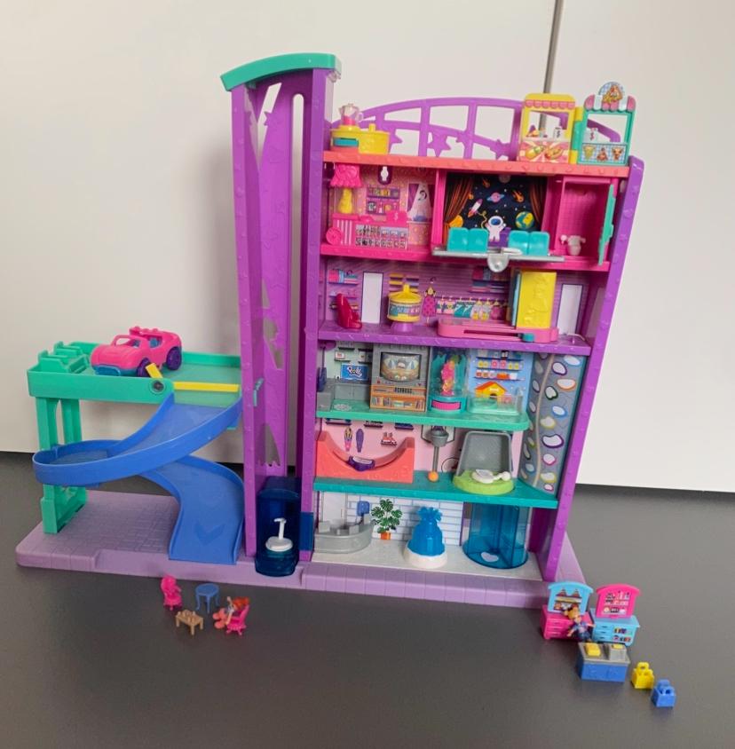 Polly Pocket Winkelcentrum Compleet, Ophalen of Verzenden, Gebruikt, Poppenhuis