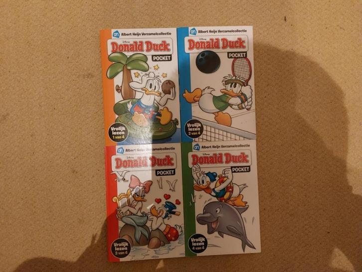 Donald Duck ALbert heijn pocets deel 1 tm 4, Boeken, Stripboeken, Zo goed als nieuw, Meerdere stripboeken, Ophalen of Verzenden