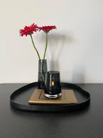 Vase The World plateau Bariri S zwart Nieuw!, Ophalen of Verzenden, Nieuw, Overige vormen, Metaal