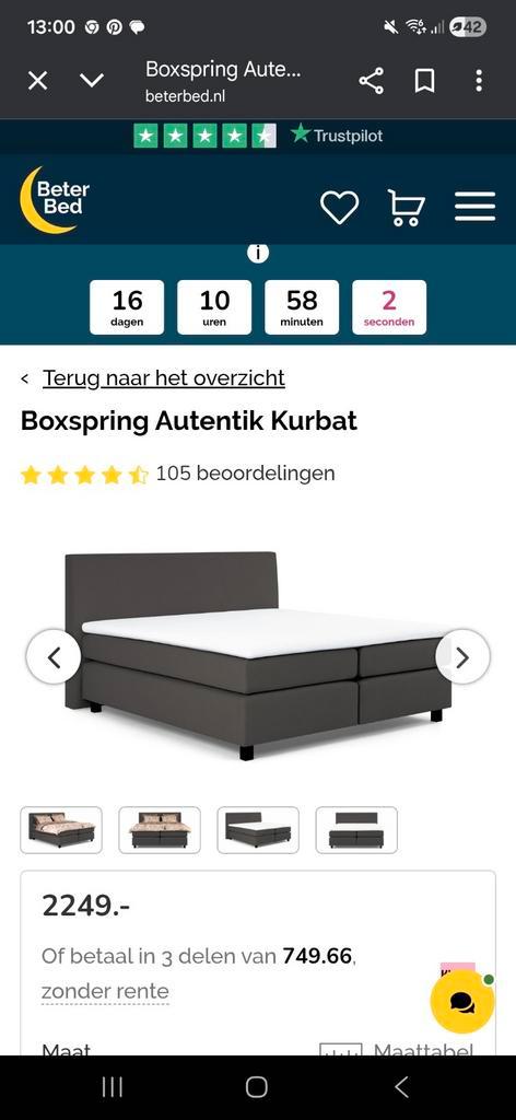Achterwand/hoofdbord van boxspring, Huis en Inrichting, Slaapkamer | Boxsprings, Tweepersoons, Ophalen of Verzenden