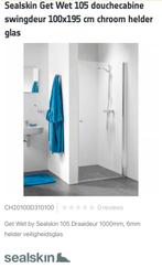 Nieuw: swing Douchedeur nis 100x195, Doe-het-zelf en Verbouw, Sanitair, Ophalen, Nieuw, Glas, Douche