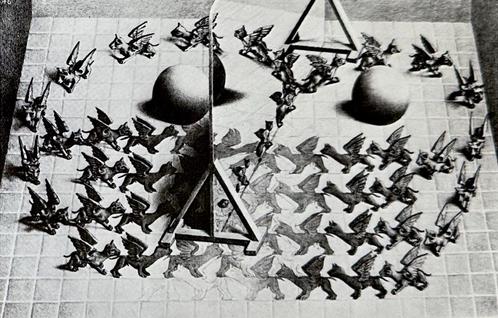 0135  M.C.ESCHER ~ toverspiegel , Verzamelen, Ansichtkaarten | Themakaarten, Ongelopen, 1980 tot heden, Overige thema's, Verzenden