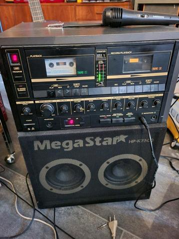 Vintage Megastar HP-K750 karaoke  Set beschikbaar voor biedingen