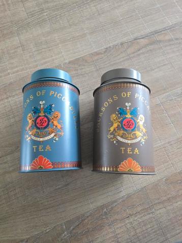 2 vintage antieke Jacksons of Piccadilly theeblikken €10 beschikbaar voor biedingen
