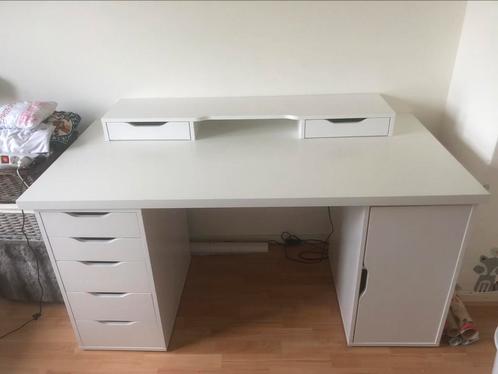 Wit Bureau, Huis en Inrichting, Bureaus, Zo goed als nieuw, Ophalen