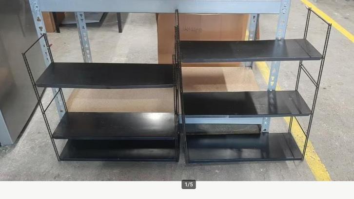 2x Scandinavisch modulair snaar boekenrek wandrek, Huis en Inrichting, Woonaccessoires | Wandplanken en Boekenplanken, Zo goed als nieuw