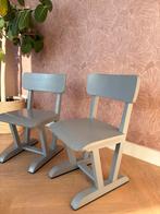 HKliving Schoolstoel Grijs 4x - Hippe Look!, Ophalen, Zo goed als nieuw, Stoel(en)