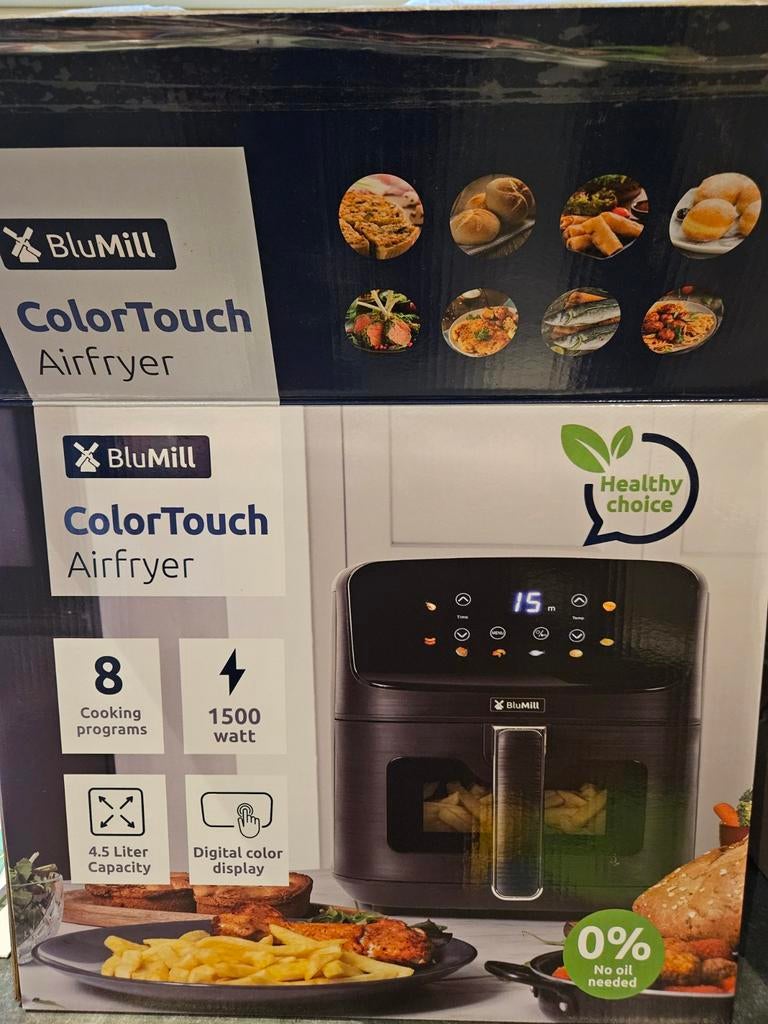 NIEUWE BluMill Color Touch Airfryer 4.5 ltr. (4 prs.), Ophalen of Verzenden
