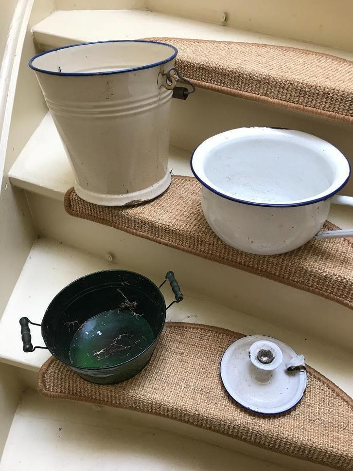 Antiek Emaille Emmer, Po, Vergiet /Retro/Vintage, Antiek en Kunst, Antiek | Emaille, Ophalen