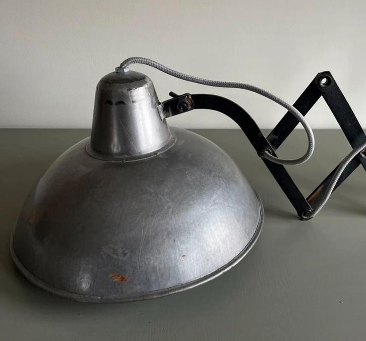 Vintage Schaarlamp - mid-century modern - jaren '60/70, Huis en Inrichting, Lampen | Wandlampen, Gebruikt, Metaal, Ophalen of Verzenden