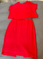 Samoon Rode Ribbel Set Maat 48, Maat 46/48 (XL) of groter, Ophalen of Verzenden, Zo goed als nieuw, Rood