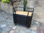 Metalen Industriele/Vintage Trolley/Bakkerskar op wielen, Ophalen, Zo goed als nieuw