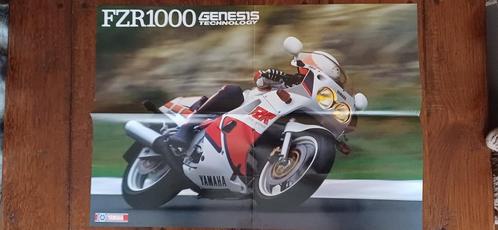 Originele jaarfolder Yamaha 1987 met poster FZR 1000, Motoren, Handleidingen en Instructieboekjes, Yamaha, Ophalen of Verzenden