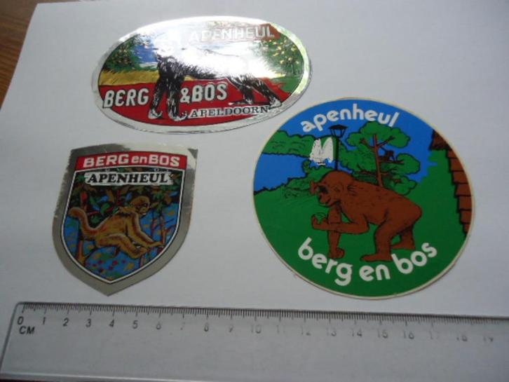 sticker oud Apenheul zoo dierentuin dierenpark aap berg bos, Verzamelen, Stickers, Zo goed als nieuw, Bedrijf of Vereniging, Verzenden