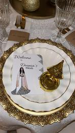 Gouden onderborden, Huis en Inrichting, Keuken | Servies, Ophalen of Verzenden, Glas, Overige stijlen
