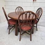 Jaren 70 Manou eetkamer set vintage eettafel  4 stoelen, Ophalen of Verzenden, Huis en Inrichting