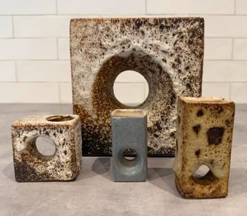 Vintage Vest Keramiek Gouda Blokvazen, Marius Van Woerden beschikbaar voor biedingen