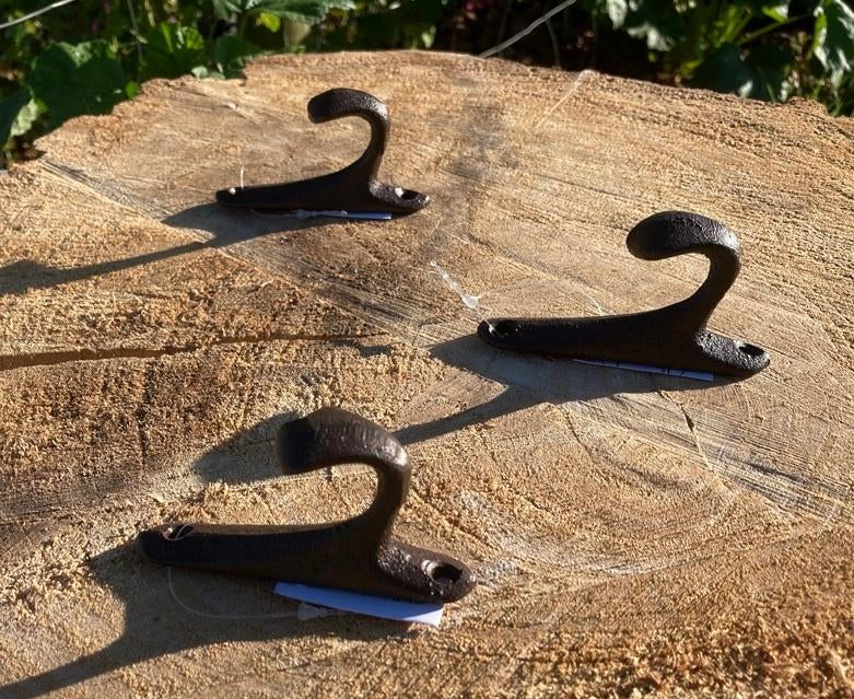 GIETIJZEREN KAPSTOKHAAK ENKEL SLANK Nieuw, Wandhaken, -, -, Nieuw