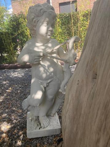 groot tuinbeeld cupido cherubijn engel Jo met de banjo gst beschikbaar voor biedingen