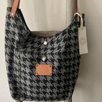 Schoudertas Pied De Poule, leren hengels, maar 1 van gemaakt, Ophalen, Nieuw, Shopper