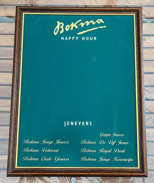 Bokma Jenevers krijtbord / reclamebord, Verzamelen, Merken en Reclamevoorwerpen, Zo goed als nieuw, Reclamebord, Ophalen of Verzenden