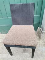 Grijze Origineel Loom Furniture b.v. stoel met kussen., Huis en Inrichting, Stoelen, Ophalen, Gebruikt, Landelijk, brocante, Eén
