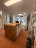 Modern presentatiemeubel  met gefineerd blad  en Lades, Huis en Inrichting, Tafels | Sidetables, Ophalen, Gebruikt, 75 cm of meer
