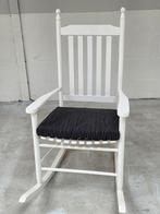 Witte houten schommelstoel, Huis en Inrichting, Stoelen, Ophalen, Wit, Zo goed als nieuw, Eén