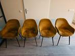 4x Goossens Vorst Eetkamerstoelen - Velvet Gold, Ophalen