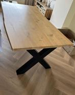 Massief eikenhouten eettafel 200x100cm, Huis en Inrichting, Tafels | Eettafels, Ophalen, Gebruikt, Eikenhout, 200 cm of meer