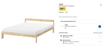 IKEA Bed and mattress 140x200 - afbeelding 13