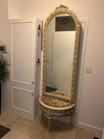 Antiek/ echte marmeren spiegel, Huis en Inrichting, Woonaccessoires | Spiegels, Minder dan 100 cm, Rond, Ophalen of Verzenden