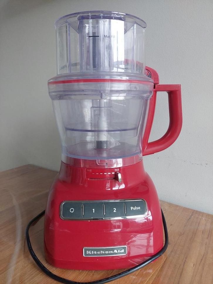 KitchenAid Food Processor 5KFP1335 Rood – Compleet, Witgoed en Apparatuur, Keukenmixers, Gebruikt, 3 tot 4 liter, 3 snelheden of meer