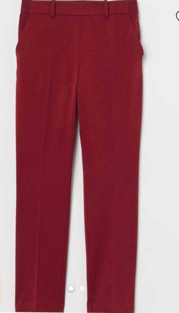 H&M prachtige rode broek, elastische taille nieuw  36, Kleding | Dames, Broeken en Pantalons, Nieuw, Maat 36 (S), Rood, Lang, Ophalen of Verzenden