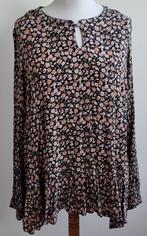 Zhenzi zwarte blouse met bloemetjes mt. 50/52 (L), Zhenzi, Ophalen of Verzenden, Zo goed als nieuw, Blouse of Tuniek
