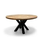 Ronde mango houten eettafel - 150cm, Ophalen, Gebruikt, Rond, Vijf personen of meer