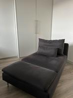Soderhamn bank chaise longue IKEA fridtuna donkergrijs, Modern, luxe, Minder dan 150 cm, Stof, Eenpersoons