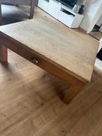 Vierkante eiken salontafel 100x100, Huis en Inrichting, Tafels | Salontafels, Ophalen, 50 tot 100 cm, 50 tot 100 cm, Zo goed als nieuw