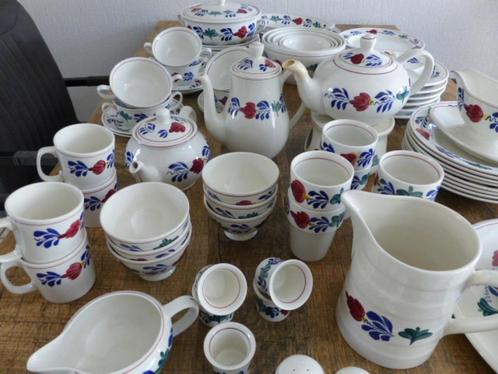 Uitgebreid Boeren Bont servies, Huis en Inrichting, Keuken | Servies, Zo goed als nieuw, Compleet servies, Boerenbont, Porselein