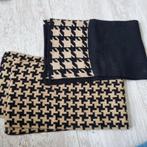 langwerpige gebreide sjaals in camel en zwart. Met een pied, Kleding | Dames, Mutsen, Sjaals en Handschoenen, Ophalen of Verzenden