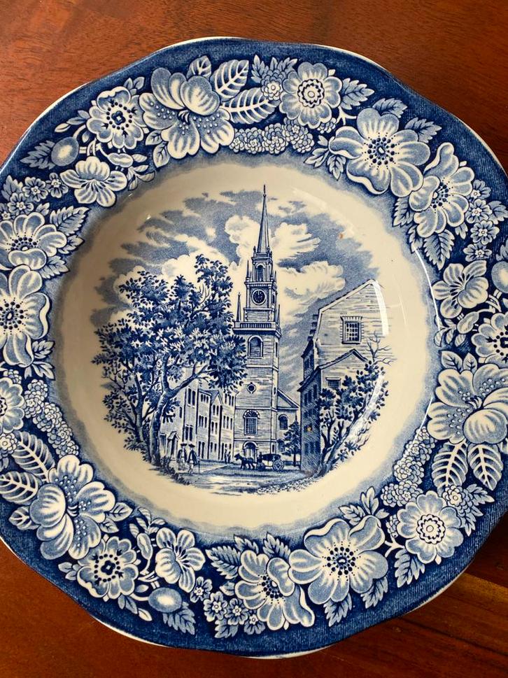 Liberty Blue Soepborden (6 stuks) in uitstekende staat, Antiek en Kunst, Antiek | Servies los, Ophalen of Verzenden