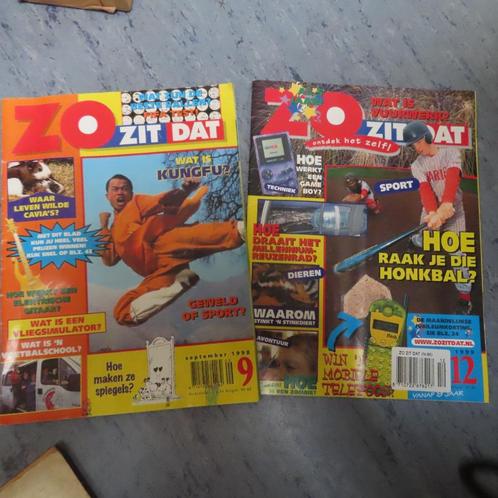 Zo zit dat tijdschriften 1999 en 1998 kungfu en honkbal, Boeken, Tijdschriften en Kranten, Zo goed als nieuw, Verzenden