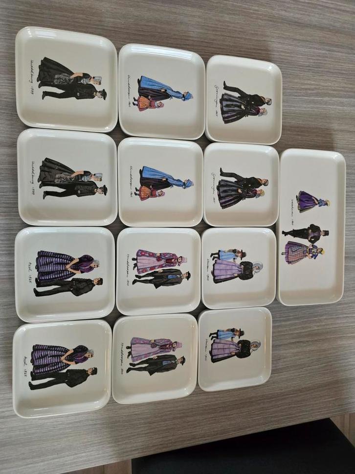 Set van 12 vintage gebakbordjes Villeroy en boch, Antiek en Kunst, Antiek | Wandborden en Tegels, Ophalen