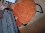 Mangohouten tafeltjes., Huis en Inrichting, Tafels | Salontafels, Ophalen, 50 tot 100 cm, Rond, 50 tot 100 cm