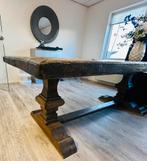 Kloostertafel Massief hout afm: 2.18 x1.04 m, Huis en Inrichting, Tafels | Eettafels, Ophalen, 200 cm of meer, 50 tot 100 cm, Zo goed als nieuw