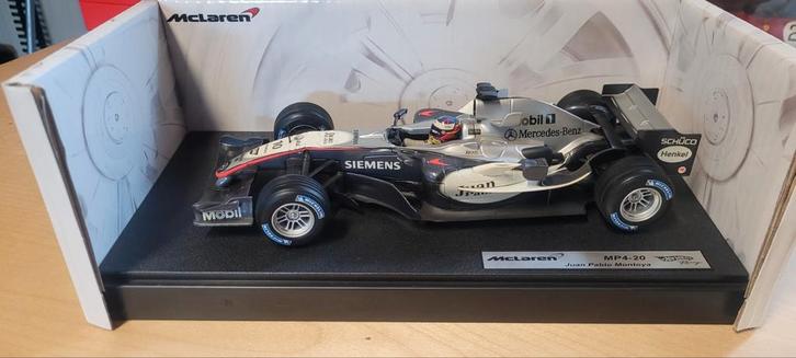 Hotwheels McLaren Mercedes mp4_20 Montoya, Hobby en Vrije tijd, Modelauto's | 1:18, Zo goed als nieuw, Auto, Hot Wheels, Ophalen of Verzenden